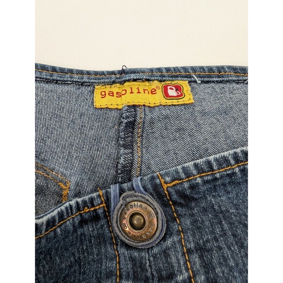 Gasoline Vintage Side Zip Mid Rise Flare Jeans Grunge 90's Y2K Size 11 30x30 - Picture 3 of 9